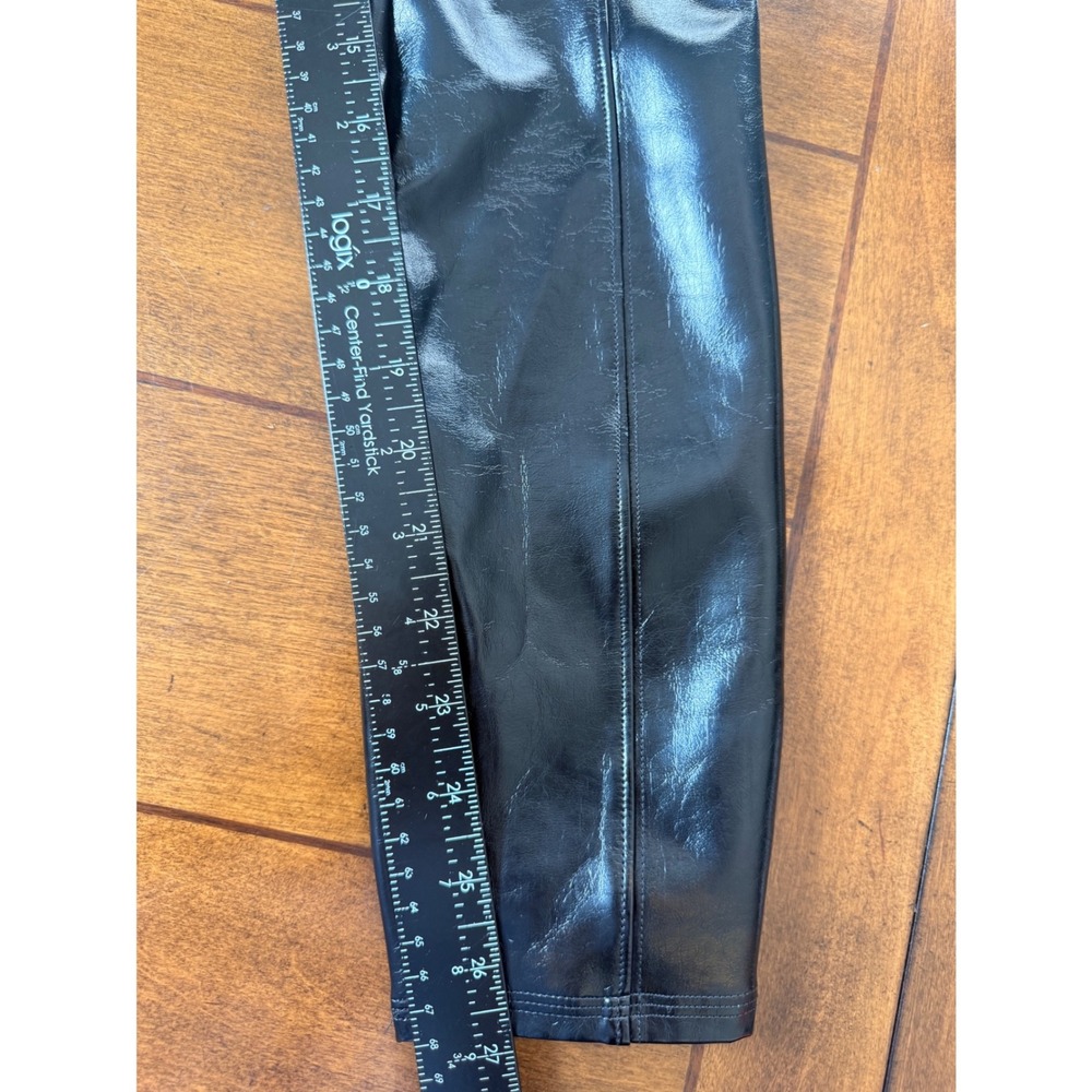 SPANX Patent Faux Leather Leggings Womens Small Black Shiny High Rise 20204R - Picture 6 of 6